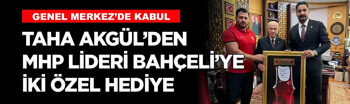 Taha Akgül'den MHP Lideri Devlet Bahçeli'ye, kurt figürlü özel hediye!
