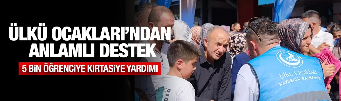 5 bin öğrenciye kırtasiye yardımı