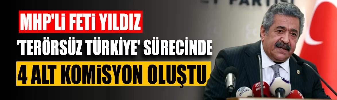 MHP'li Feti Yıldız: 'Terörsüz Türkiye' sürecinde dört alt komisyon oluşturuldu