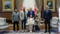 Cumhurbaşkanı Erdoğan, Filistinli Rajab'ın aile fertlerini kabul etti