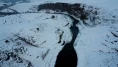 Beyaza bürünen Akyaka Kanyonu büyüledi! Ortaya kartpostallık görüntüler çıktı