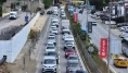 24 saatte 20 bin araç giriş yaptı, yollar kilitlendi...