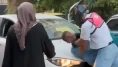 Antalya’da yol verme kavgası kamerada