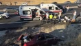 Elmadağ'da karşı şeride geçen otomobil dehşet saçtı