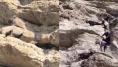 Tunceli’de 70 metre yükseklikte mahsur kalan keçiler kurtarıldı