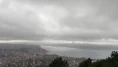İstanbul Boğazı'nın üzerinde yağmur bulutları böyle görüntülendi