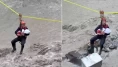 Sakarya'da metrelerce yükseklikte mucize