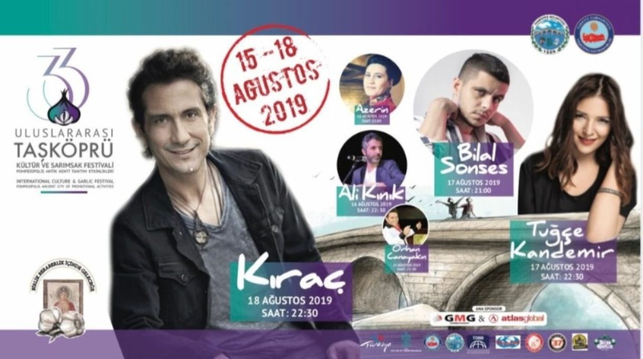 15 Ağustos'ta Taşköprü Kültür ve Sarımsak Festivali başlıyor