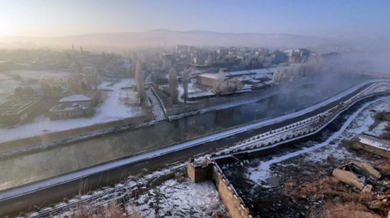 Bir şehir dondu! -22 derece...