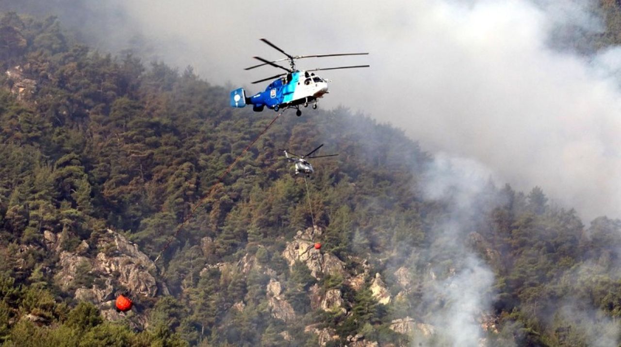 Aydın'daki orman yangınını söndürme çalışmaları sürüyor