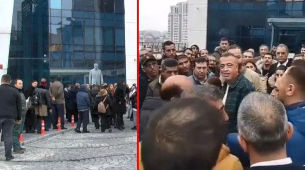 CHP'li Ataşehir Belediyesi'nde maaşlarını alamayan işçilerden protesto