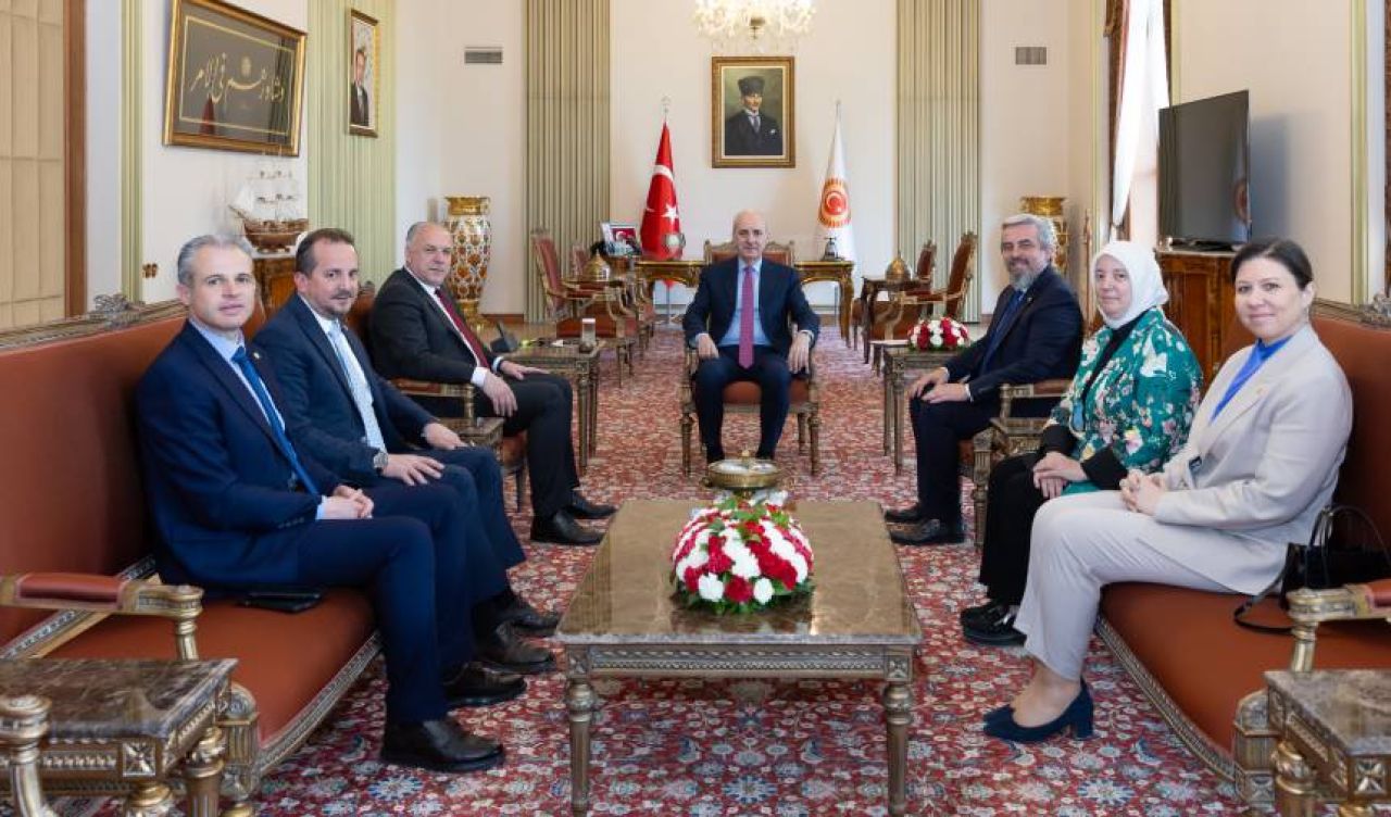 TBMM Başkanı Kurtulmuş, Kosova Kalkınma Bakanı Damka'yı kabul etti