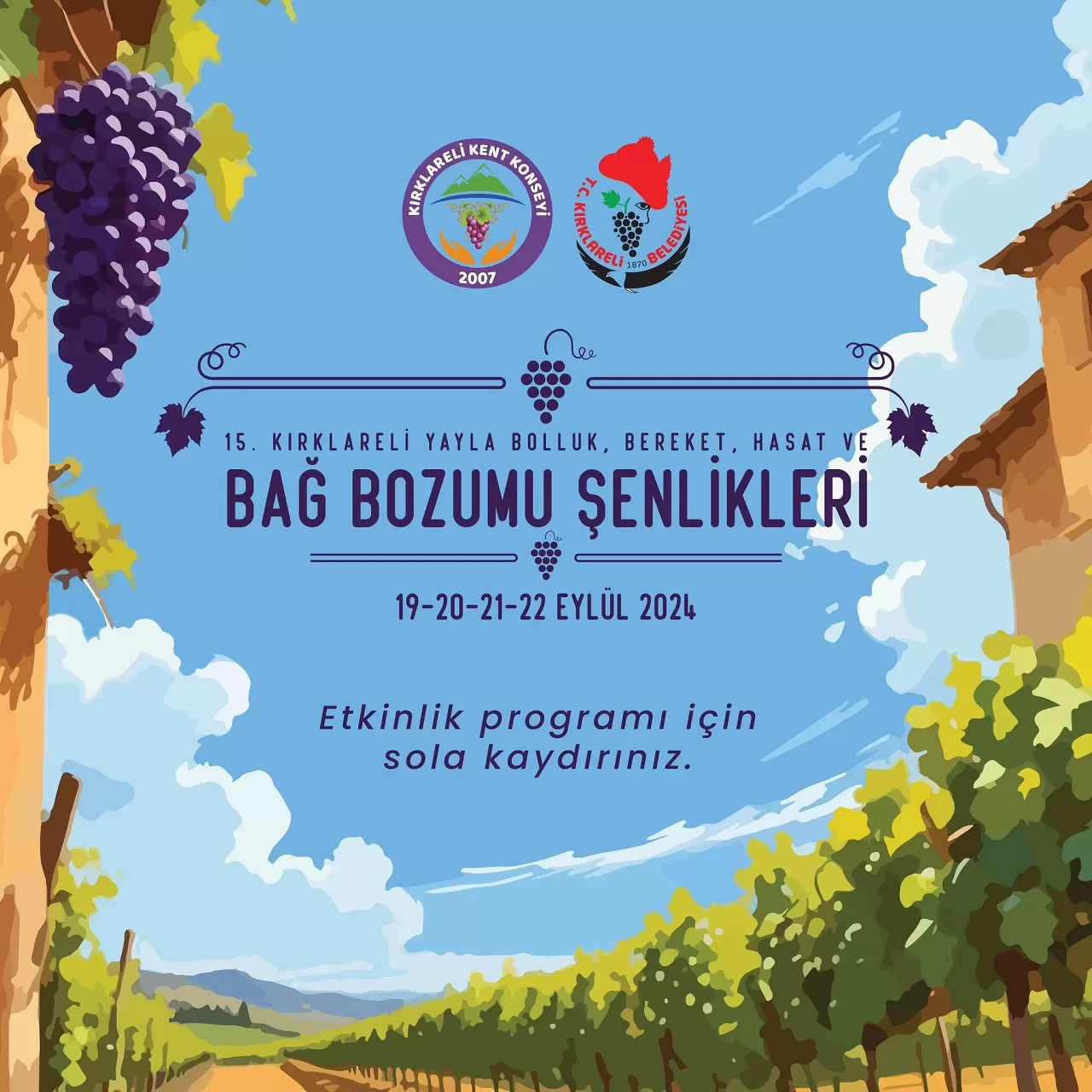 15. Kırklareli Yayla Bolluk, Bereket, Hasat ve Bağ Bozumu Şenlikleri başlıyor