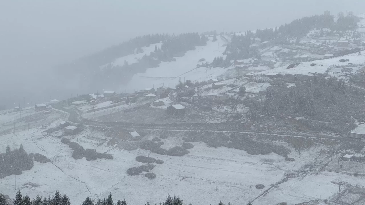 Gümüşhane, Giresun ve Ordu'nun yüksek kesimleri beyaza büründü