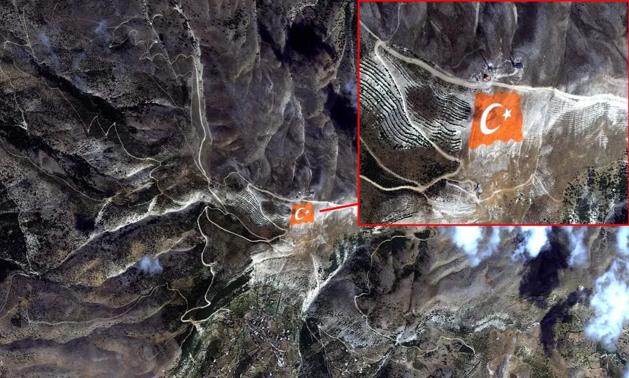 Türk Bayrağı uzaydan görüntülendi