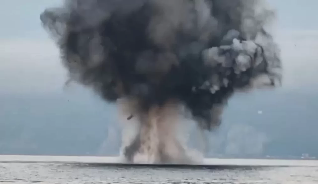 Hopa açıklarındaki insansız deniz aracı kontrollü şekilde imha edildi