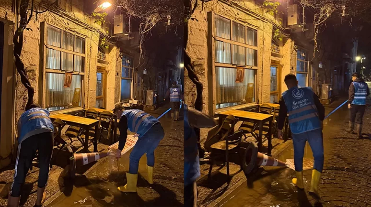 Ülkü Ocakları’ndan Foça’da sel seferberliği