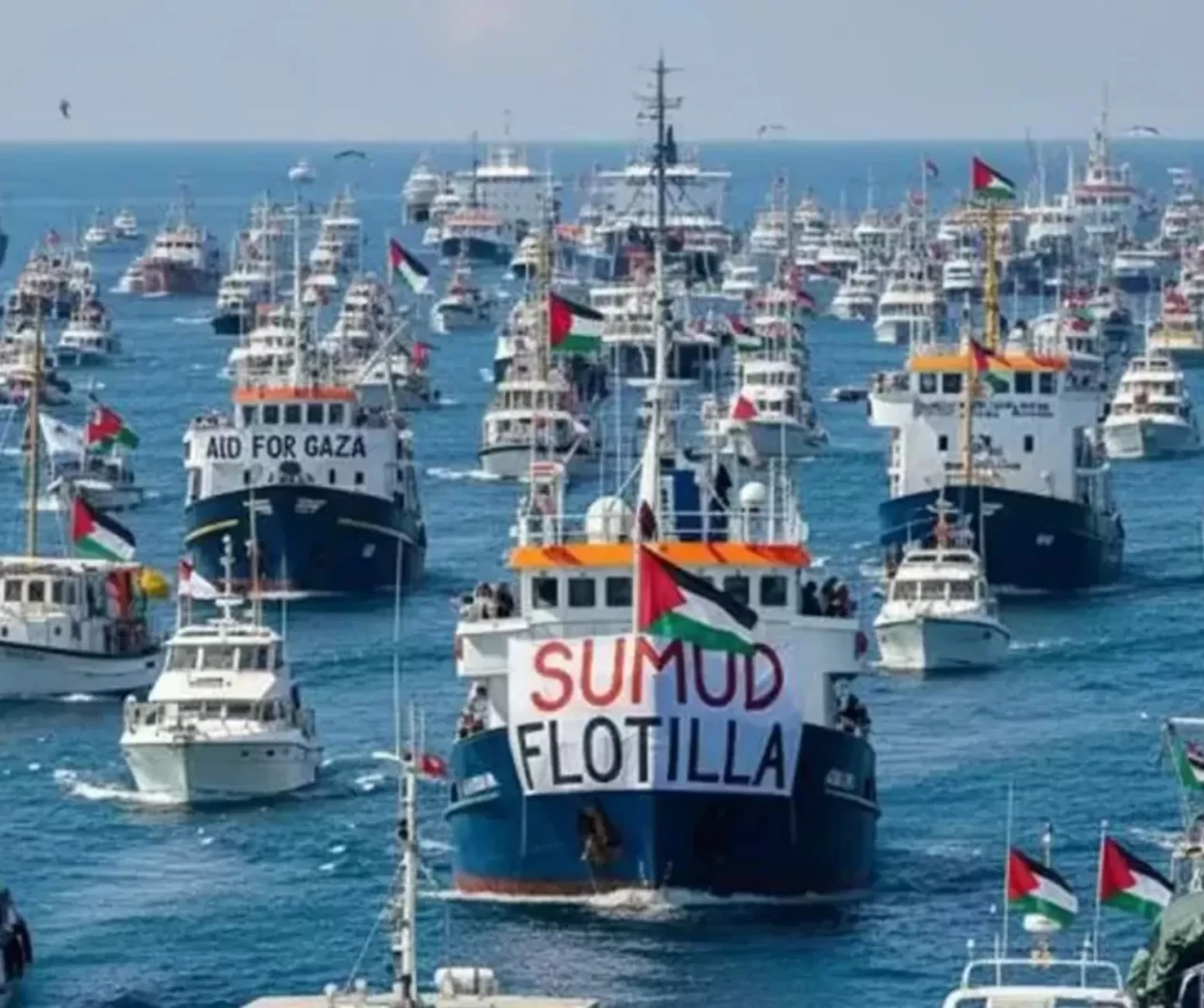 Küresel Sumud Filosu Gazze’ye 100 milden az uzaklıkta: İsrail tacizi yaşandı