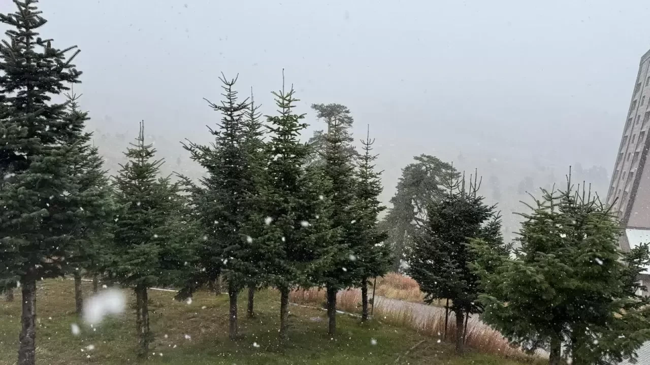 Bolu'da kış sürprizi! Yüksek kesimlerde kar etkili oldu