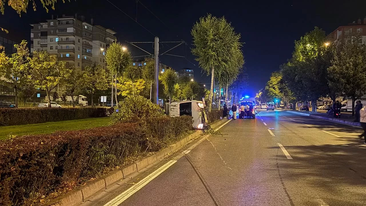 Ağacı devirip yan yattı, yara almadan kurtuldu