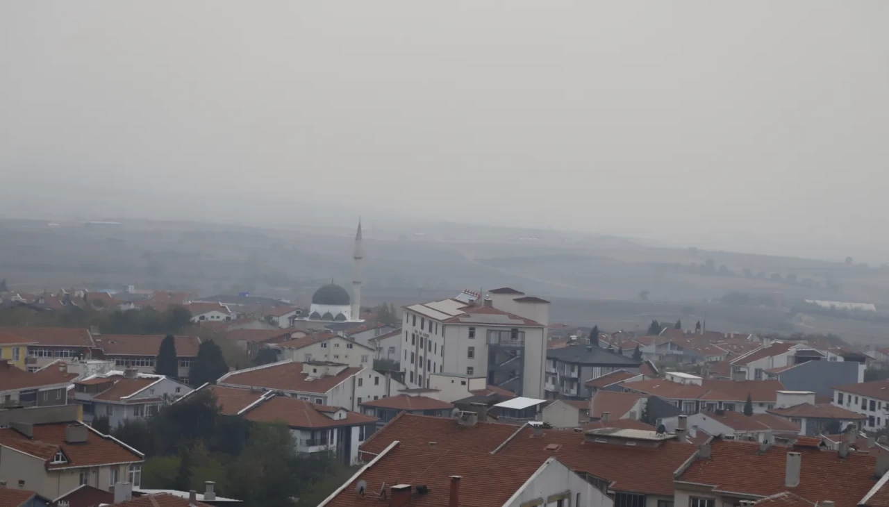 Yasak dinlemediler: Çeltik hasadından sonra anız yakarak ilçeyi dumana boğdular