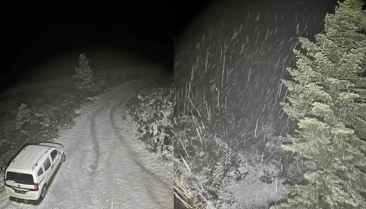 Bolu’nun yüksek kesimlerine kar yağdı