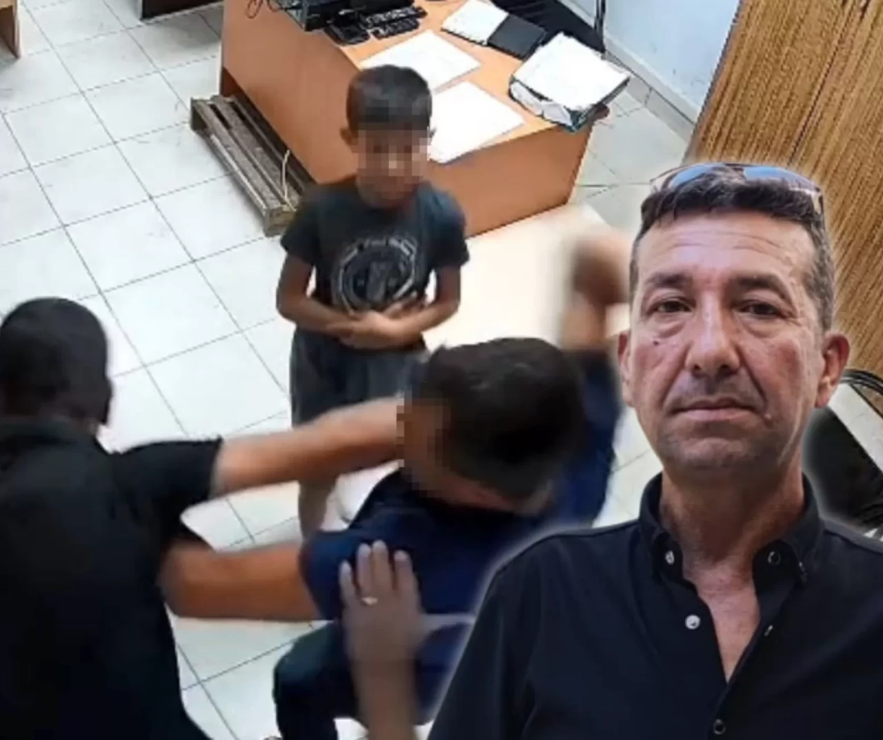 O anlar kamerada: Mersin’de polis merkezinde kayınço dehşeti! Boşanma sürecindeki baba çocuğunun önünde darp edildi