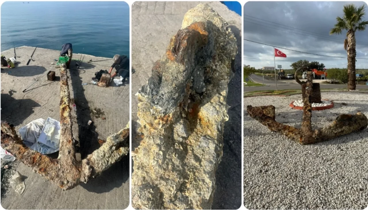 Çanakkale Açıklarında Balıkçıların Ağına 3 Tonluk Tarihi Çapa Takıldı!