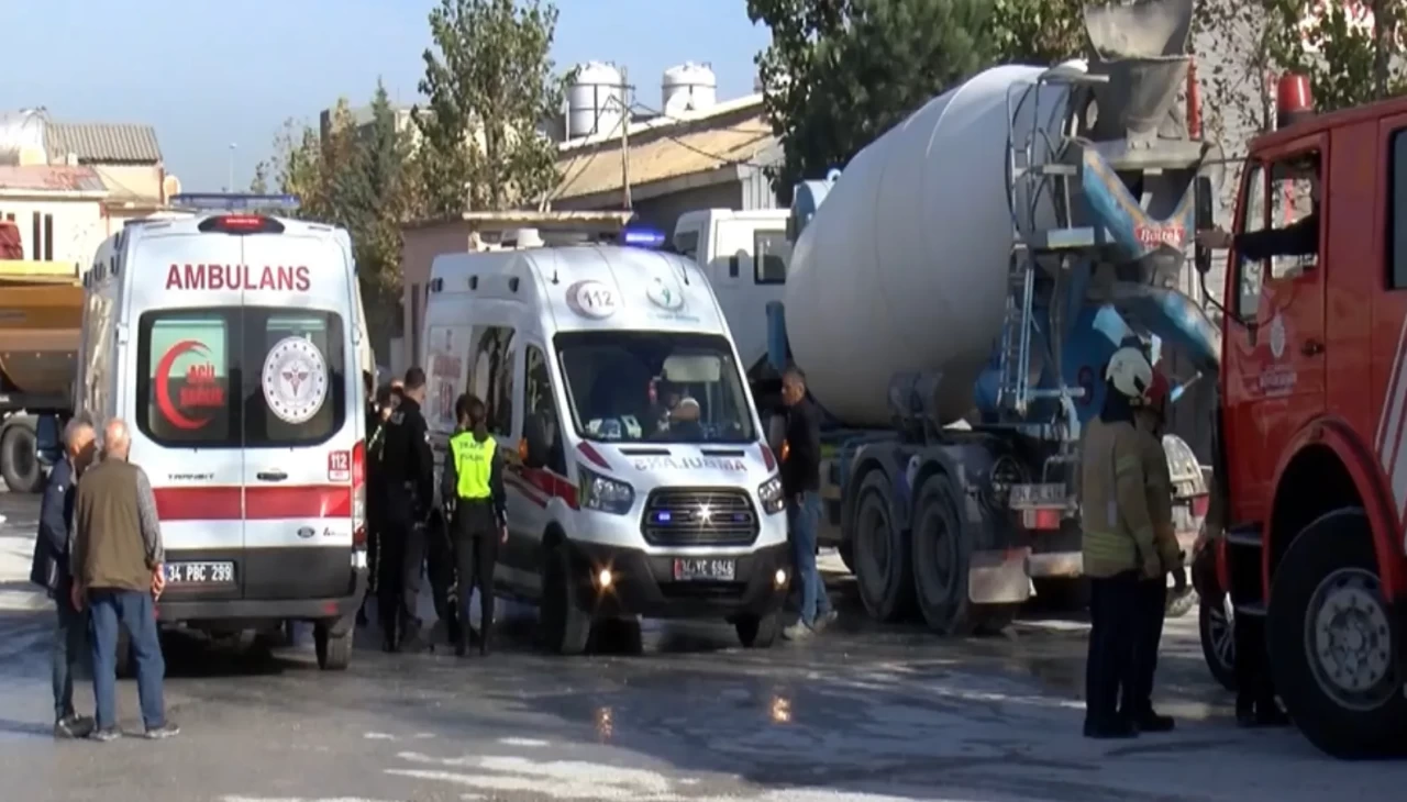 Sancaktepe'de 1 işçi beton mikseri altında kaldı!
