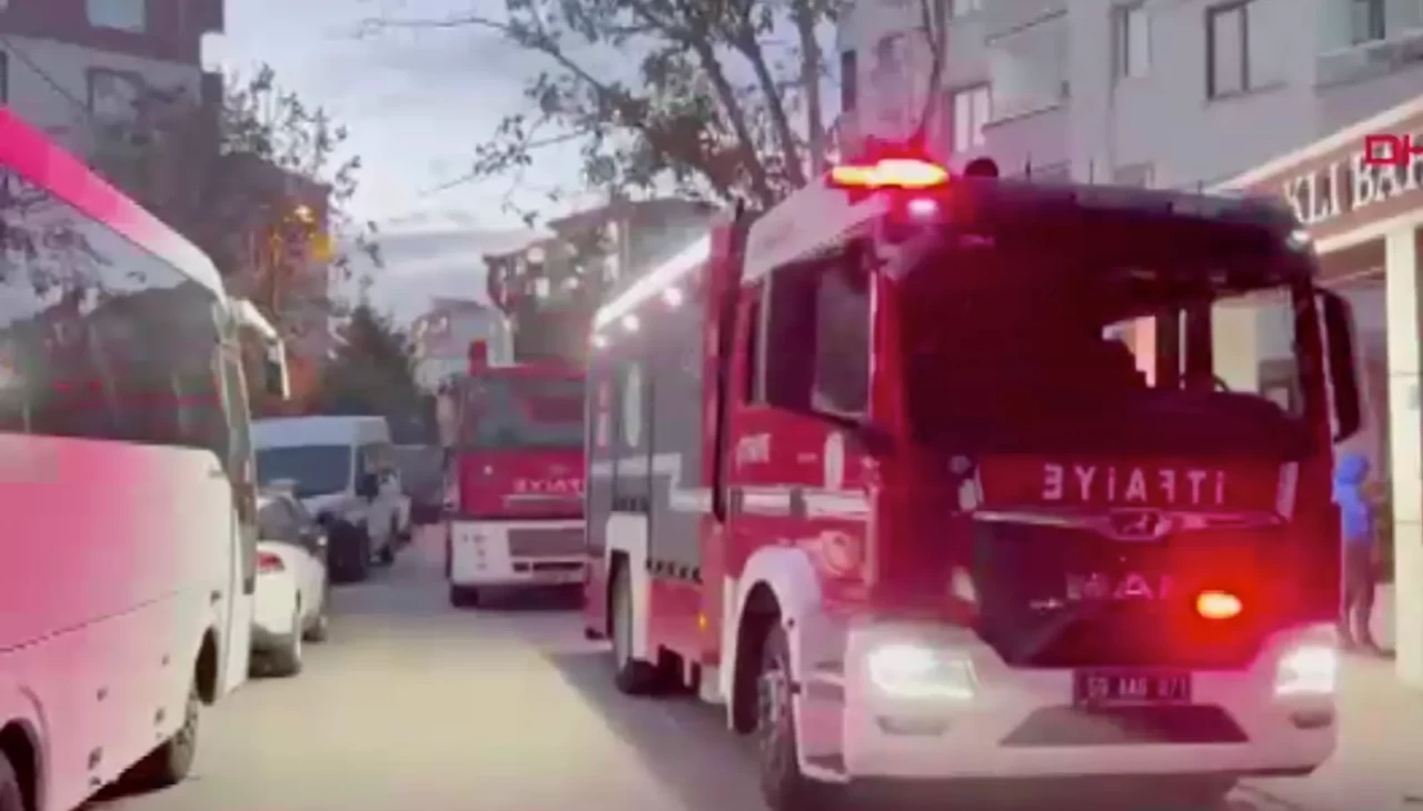 Tekirdağ’da apartman garajında yangın paniği! Bina tahliye edildi
