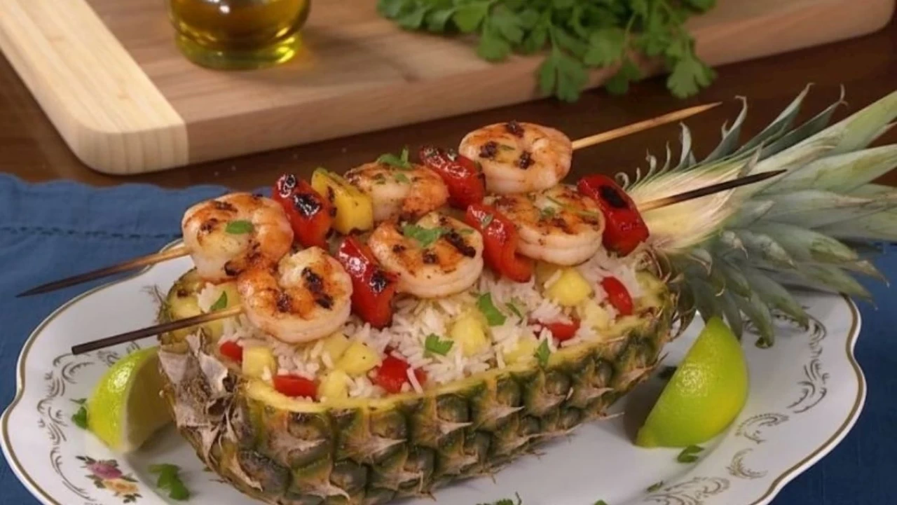 Shrimp with Pinfafele Tarifi: Ananas ve Izgara Karidesle Sofralarınıza Tropikal Lezzet Katın
