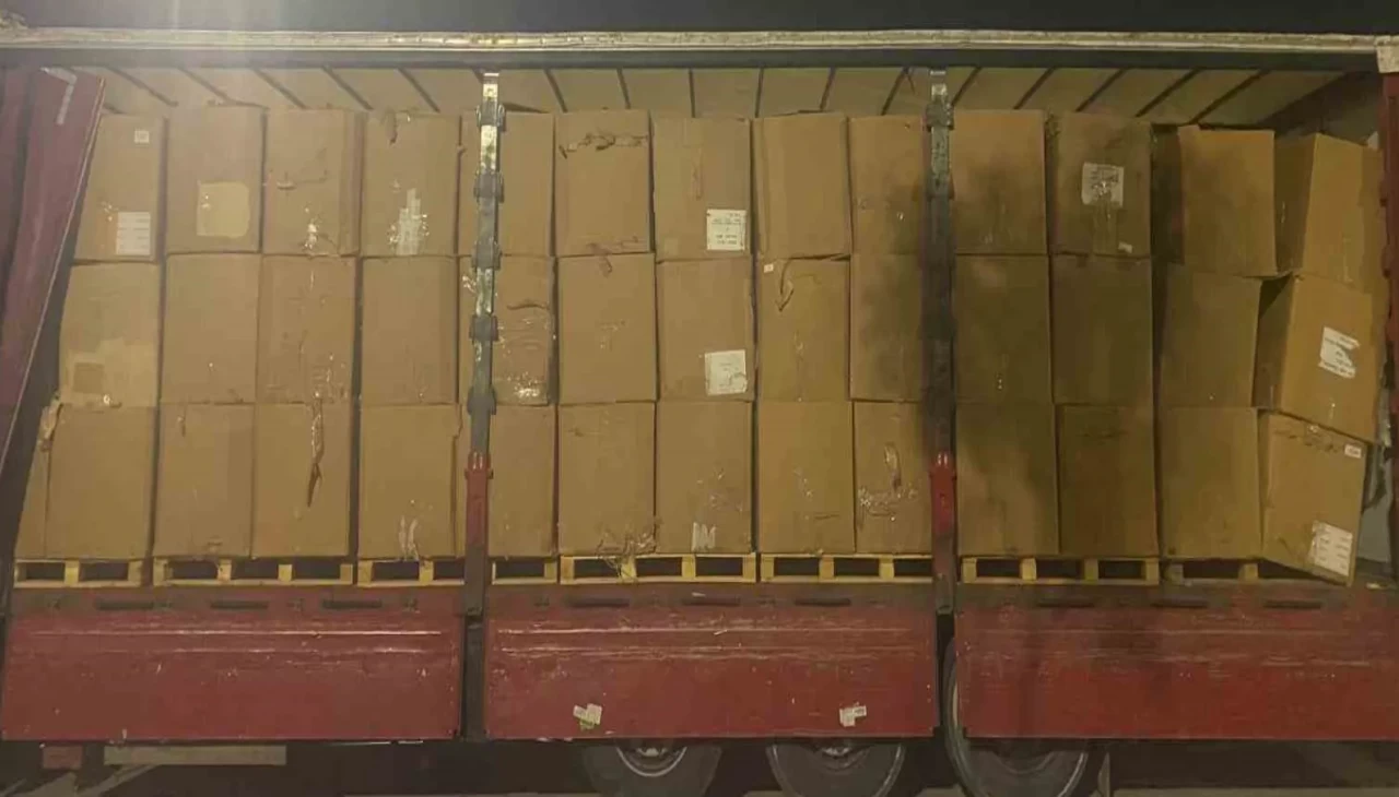 Sahte belgeli tırda tonlarca kaçak tütün ele geçirildi: 1 gözaltı