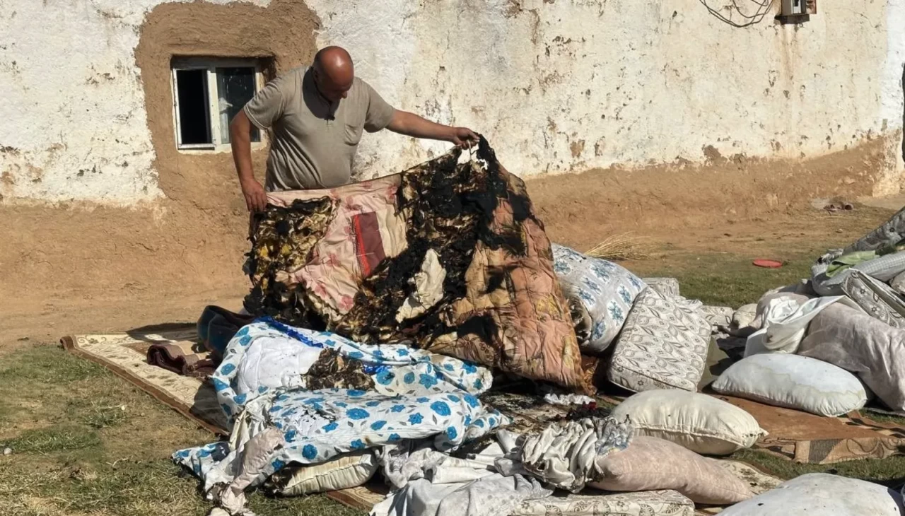 Kendi kendine yanan ev için seferber oldular! Duaların ardından yangınlar durdu