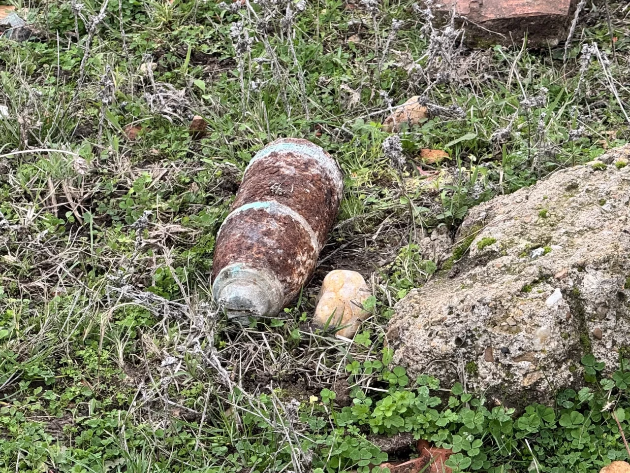 Mantar toplamaya gittiler, top mermisi buldular