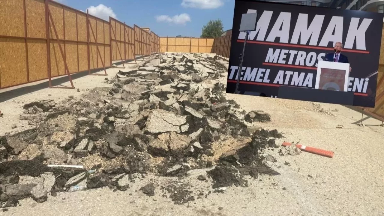 Mansur Yavaş'ın ''yavaş'' metrosu! Temel atılıp bırakıldı