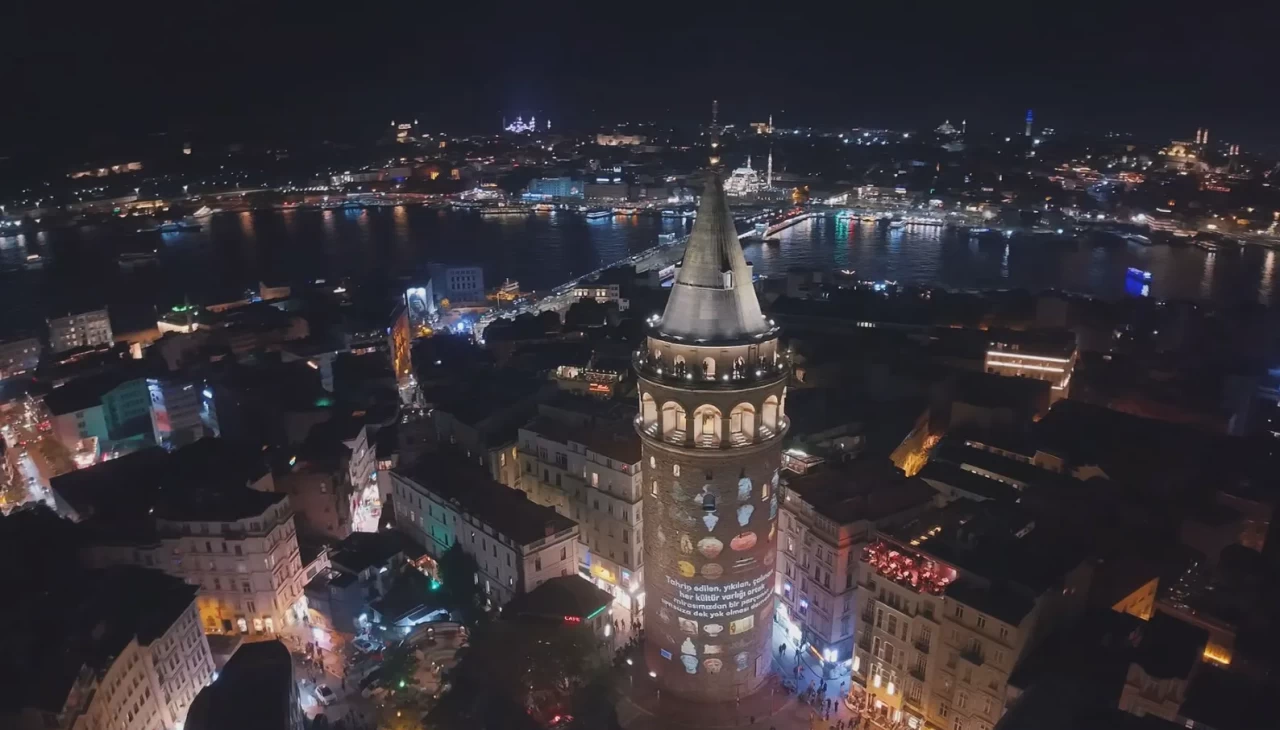 Galata Kulesi'nde kültür kaçakçılığına dikkat çeken özel gösterim