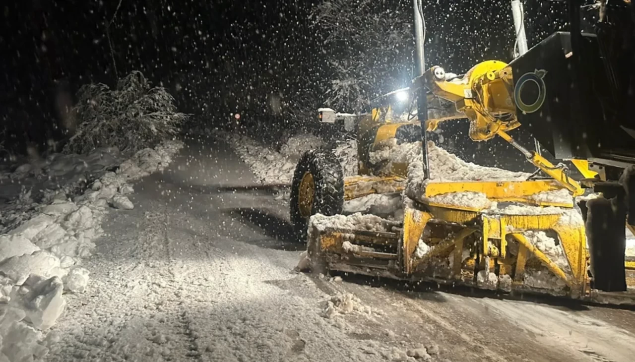 Kardan kapanan Ordu-Sivas yolu açıldı