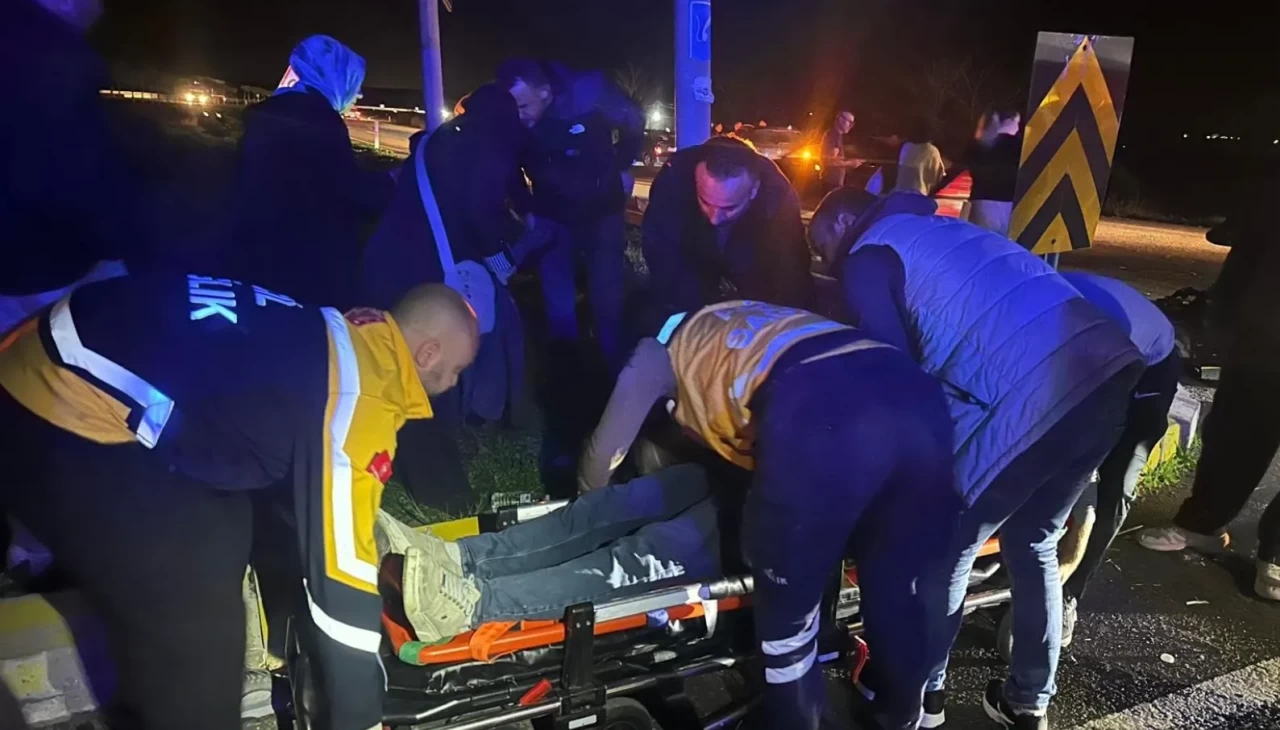 Tekirdağ’da çevreyolunda iki araç çarpıştı: 2 yaralı