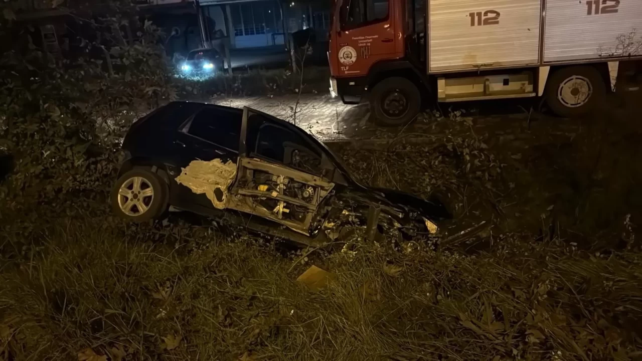 Zonguldak'ta otomobil şarampole uçtu: 2 yaralı