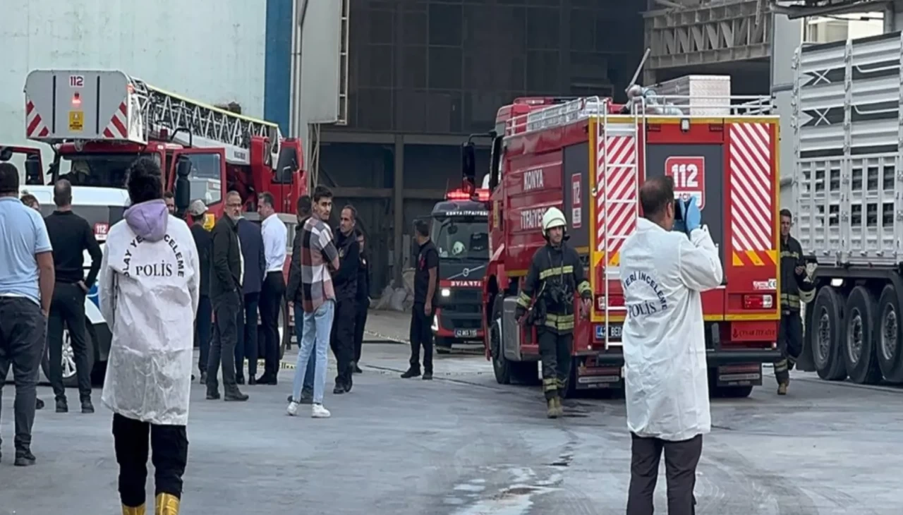 Konya'da un fabrikasında korkutan patlama: 1 işçi yaralandı