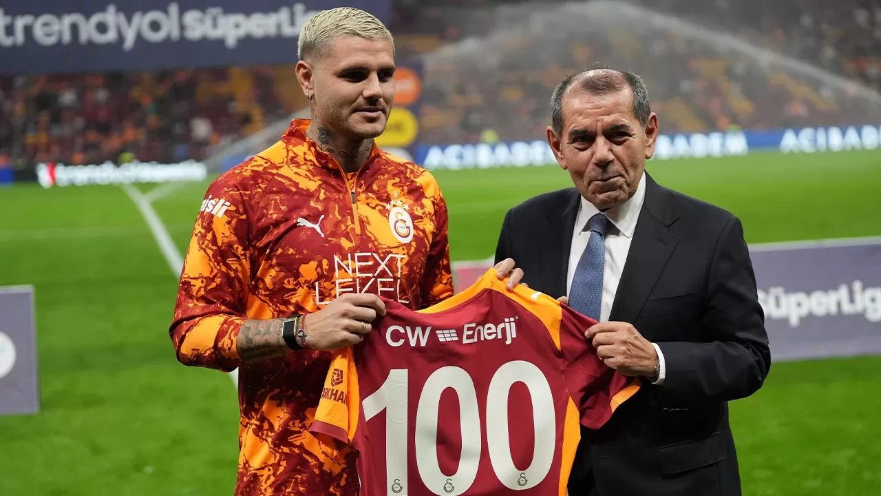 Galatasaray’da Mauro Icardi’ye 100. maç plaketi