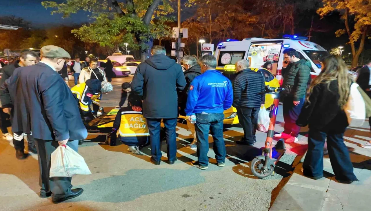 Çankaya'da scooter kazası!