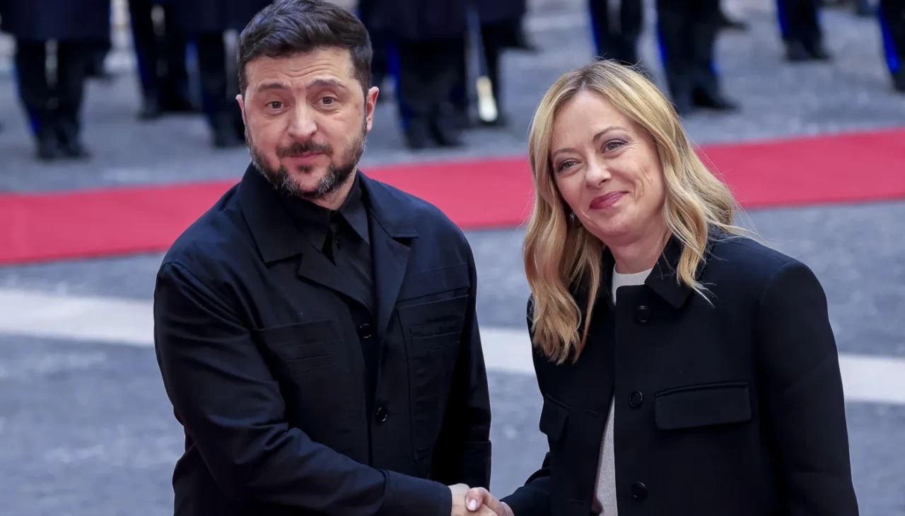 İtalya Başbakanı Giorgia Meloni ve Ukrayna Devlet Başkanı Volodimir Zelenskiy Roma’da bir araya geldi