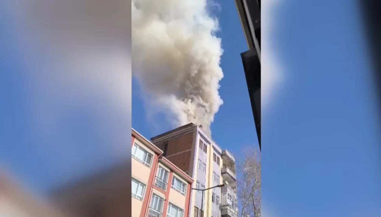Ankara'da 7 katlı binada yangın çıktı