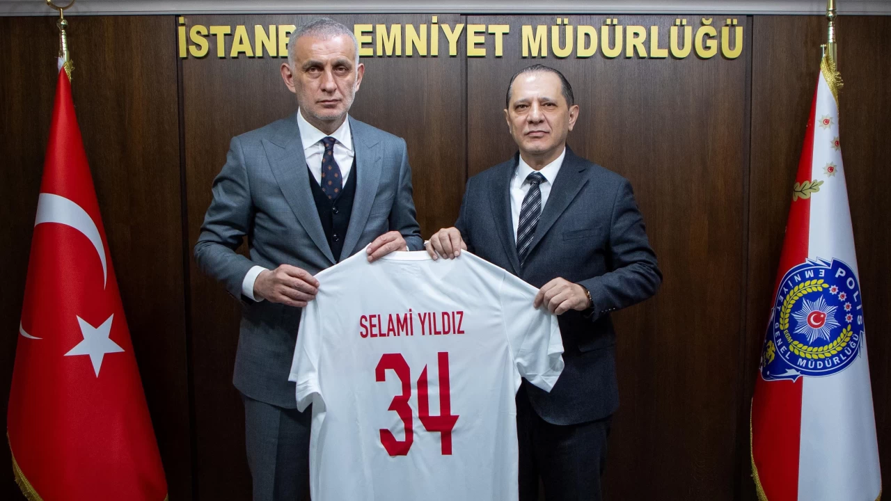 TFF Başkanı İbrahim Hacıosmanoğlu, İstanbul Emniyet Müdürü Selami Yıldız’ı ziyaret etti