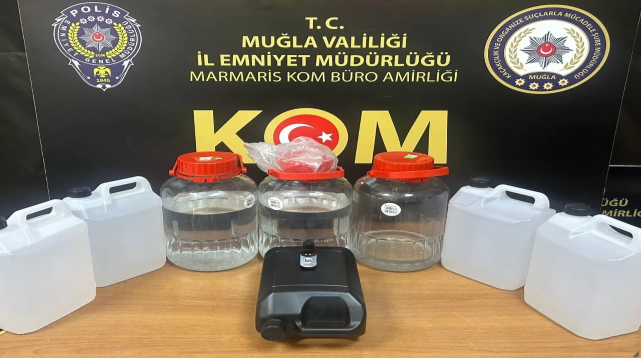 Muğla'da kaçak alkol operasyonu: 164 litre kaçak alkol ele geçirildi