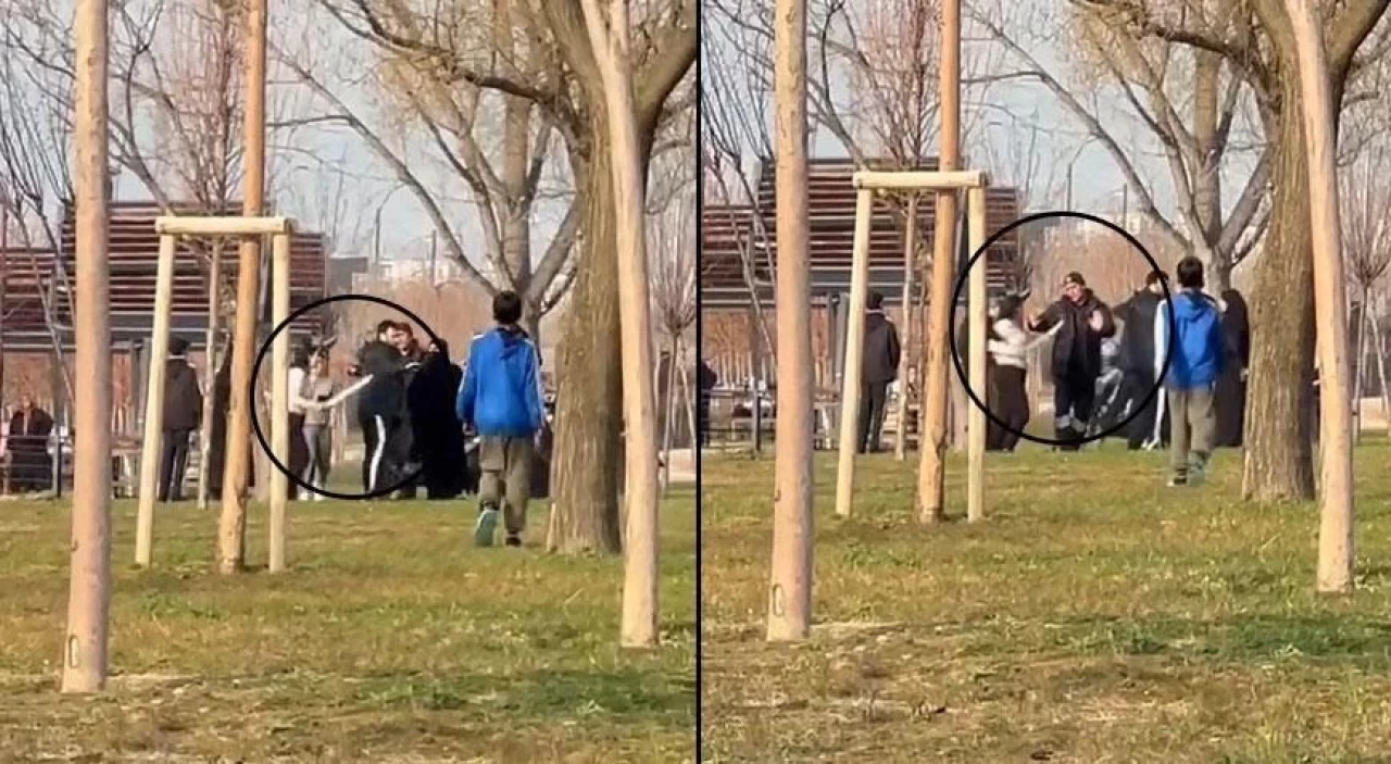 Döner bıçaklı kadın dehşet saçtı: Güvenlik görevlisi yaralandı