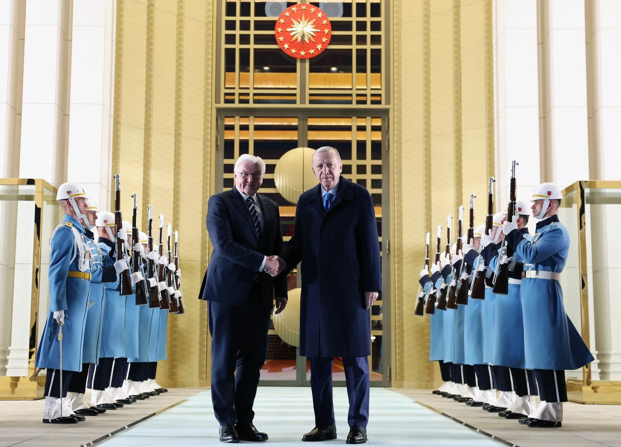 Almanya Cumhurbaşkanı Türkiye'de! Erdoğan-Steinmeier görüşmesi başladı