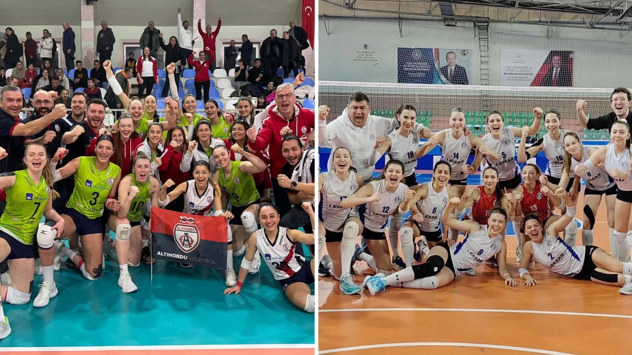 Altınordu ve İzmirspor, Kadınlar Voleybol 2. Ligi'nde finalde 1. Lig hedefliyor