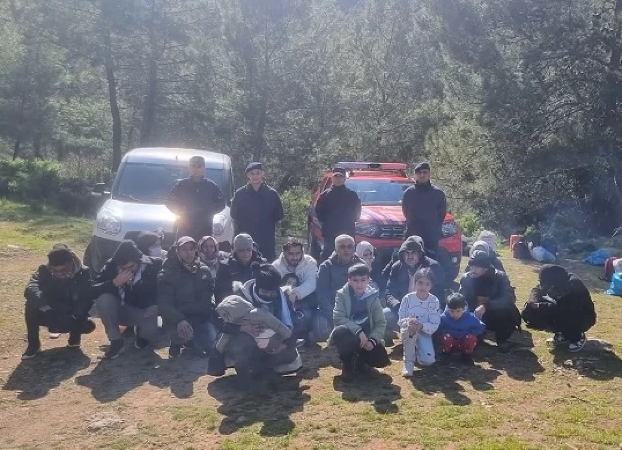 Fethiye'de Sahil Güvenlik ve Jandarma ekiplerinden operasyon: 24 göçmen yakalandı